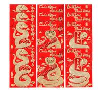 Tofficu 18pcs Chinese New Year Red Envelope Big Chinese Hongbao Year of The Snake 2025 Red Packets 2025 Lucky Money Envelopes for Spring Festival Baby Birthday Party