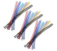 Tofficu 18pcs Colored Notebook Binding Coils, Plastic Loose Leaf Book Rings, File Binder Circles for Planner Binder, Assorted Yellow Black Blue Green Pink Purple Rings for Office