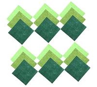 Tofficu 18pcs DIY Felt Fabric Sheets for Kids Crafts Non Woven Sewing Patchwork 30x30cm in Dark Green and Emerald for Crafting Decorating and School Projects