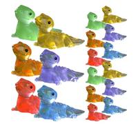 Tofficu 18pcs Mini Resin Lizard Figurines Set, Tiny Colored Garden Mini Animals, DIY Micro Landscape Decorative Miniature Figures for Terrariums and Outdoor Décor