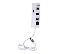 Tofficu 1Pc Professional USB Hub with Ports Multi Port Network Adapter for Home Office Easy to Use Plug Play Overload Voltage Protection Compatible with Dcv Random Color
