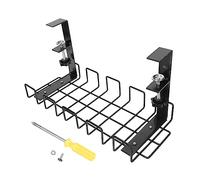 Tofficu 1Pc Versatile Cable Storage Rack Under Desk Cable Management Tray for Organizing Power Strips and Wires Durable Bracket for Office and Home Use Design