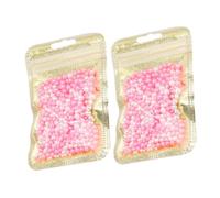 Tofficu 2 Packs Non Porous Artificial Pearl Beads for DIY Jewelry Crafts Handmade Wedding Christmas Decoration Pink Loose Pearls for Crafting and Gift Making