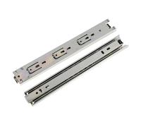 Tofficu 2 Pairs Furniture Drawer Slides Rail Heavy Load Bearing Silver Slide Runners for Cabinets Cupboards Lockers and Easy Installation with Complete Tools