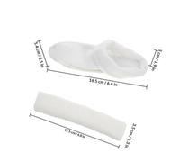 Tofficu 2 Pairs Warm Plush Clog Bootie Sock for Winter Indoor Wear White | Removable Cotton Plush Lining, for Hole Shoes and Slipper Users, Christmas Season Use