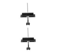 Tofficu 2 pcs Automatic Door Closer Bar Zinc Alloy with Closing Force Silent Design for Home Office Hotel Doors Black