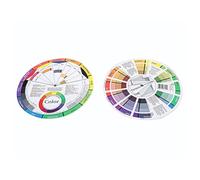 Tofficu 2 Pcs Learning Color Mixed Wheel Art Makeup Nail Colored Learning Rotation Wheel Teaches Color Relationships English Version Women Ladies Amateur Professional Nail Art