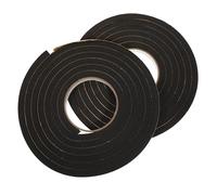 Tofficu 2 Rolls Black Eva Sponge Shockproof Sealing Tape 10mm Thick 10mm Wide 3m Length Closed Cell Adhesive Weatherstripping for Window and Door Draught Proofing