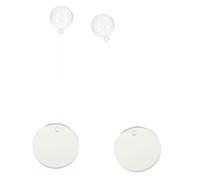 Tofficu 2 Sets Betta Training Fish Tank Mirror Double-sided 4cm Aquarium Floating Mirror with Ball and Line Betta Tank Decoration and Exercise Accessory