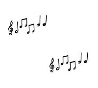 Tofficu 2 Sets DIY Acrylic Mirror Surface Wall Stickers Black Music Note Pattern Home Decoration for Bedroom Living Office Self Adhesive Decorative Murals Expanding Space with Creative