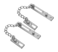 Tofficu 2 Sets Heavy Duty Stainless Steel Security Chain Lock for Front Door Anti-Theft Safety Latch with Compact Design Corrosion Resistant Door Guard for Home Hotel Apartment