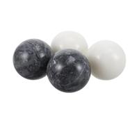 Tofficu 2 Sets Marble Hand Massage Balls Hand Exercise Rolling Stress Relief Fitness Massaging Balls Muscle Relaxation in Black and White
