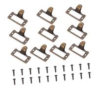 Tofficu 20 Pcs Antique Label Frame Pull Handles Vintage Cup Shell Design Cabinet Drawer Handles for Office Library Post Office Furniture