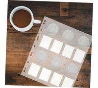 Tofficu 20 Sheets Transparent Stamp Album Pages for Stamp Collectors Standard Binder Sleeves Paper Money Collection Inserts Smooth Protective Single-Sided Design for Long-Term Use