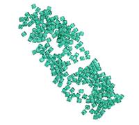 Tofficu 200pcs Faceted Glass Square Beads Deep Green Loose Spacer Beads for Jewelry Making Sparkling DIY Bracelet Necklace Earring Craft Supplies