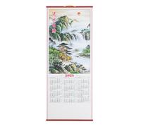 Tofficu 2025 Wall Calendar, Chinese Zodiac Hanging Scroll Calendar Year of The Snake Calendar Monthly Lunar Calendar Fengshui Calendar for Good Luck Home Office A