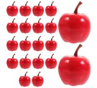 Tofficu 20pcs Artificial Fake Fruits Model Mini Simulation Decor Vivid Color High Simulation Design Red Foam Teaching Aid and Game Prop for Painters