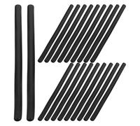 Tofficu 20pcs Black Plastic Hanger End Caps Covers for Wire Hooks, Non-Slip Protective Sleeves for Clothes Hangers, Garment Rack Hook Tips for Closet Organization