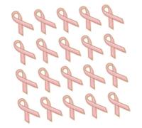 Tofficu 20Pcs Breast Cancer Awareness Embroidered Patches for Clothing Repair and DIY Decoration Pink Ribbon Design for Sweaters Bags Hats Shoes Easy to Sew Iron Suitable for Adults