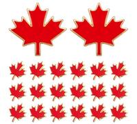Tofficu 20pcs Canada Flag Pins: Metal Candian Maple LeafLapel Pin, Maple Leaf Brooches, Metal Art Breastpins Clothes, Decorative Badges, Brooch Badge