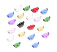 Tofficu 20pcs Colorful Crystal Yuan Bao Decorations 2.5cm Feng Shui Wealth Ingots Home Office Collectible Figurines Seven Star Array Display