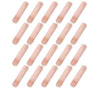 Tofficu 20pcs Copper Mig Welding Gun Contact Tips 0.8mm Diameter M6 Thread Replacement Nozzle for Mag Torch Wire Feed, High Conductivity Welding Torch Accessories for DIY Welder Use