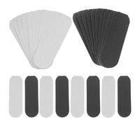 Tofficu 20pcs Foot File Sandpaper Refills Portable Pedicure Foot Care File Replacement Pads 2 Sets Black Grey Dead Skin Remover and Callus Removal