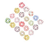 Tofficu 20pcs Fruit Pattern Hair Scrunchies Elastic Hair Bands for Women Ponytail Holders Soft Fabric for Daily Casual Wear Random Style
