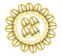 Tofficu 20pcs Gold Plastic Fillable Easter Eggs 6x4cm Candy Boxes Easter Party Decor DIY Basket Stuffer Egg Decorations