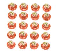 Tofficu 20pcs Mini Plastic Flower Pots for Miniature Garden Accessories Compact Round Plant Containers for Dollhouse Landscaping High Simulation Miniature Flowerpot for Sand Table Diorama