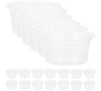 Tofficu 20pcs Multi-function Reptile Food Cups and Wear-resistant Water Dishes Compact Reptile Bowls for Geckos Lizards Snakes and Tarantulas Terrarium Feeding Accessories
