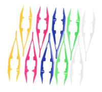Tofficu 20pcs Plastic Tweezers for Safe and Lightweight Bead Tweezers for DIY Crafts Fine Motor Skill Development Multi Functional Tool for Sorting Beads Pompoms Rhinestones and Pearls