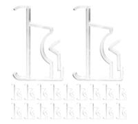 Tofficu 20pcs Plastic Valance Clips for Blinds with Sturdy Material and Easy Installation, Hidden Retainer Clips Suitable for Room and Hall Window Treatments