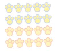 Tofficu 20Pcs Resin Sewing Buttons Cute Cat Paw Design DIY Crafting Accessories for Coat Sweater Decoration Retro Style Mix in Blue and Pink Colors