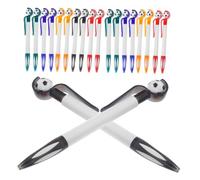 Tofficu 20pcs Retractable Football Ballpoint Pens with Nonslip Grip for School Note Taking Party Favors for Teens Creative Soccer Decor Pens for Office and Home Use
