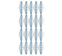 Tofficu 20pcs Stainless Steel Fishing Bait Cage Spring Feeder Basket with Quick Compression Release for Freshwater Angling and River Adaptability