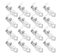 Tofficu 20pcs Stainless Steel Round Flat Back Earring Clip Base Non-Pierced Earring Tray DIY Jewelry Making Components for Craft Projects
