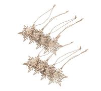 Tofficu 20pcs Unfinished Wooden Snowflake Ornaments DIY Craft Wood Slices for Christmas Tree Hanging Decorations Reusable Wood Painting Crafts for Holiday Family Activities