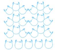Tofficu 20Pcs Yellow Duck Mini Headset Dolls DIY Accessories Plastic Dollhouse Decor Cute Tiny Headphone Model for Halloween Car Decoration