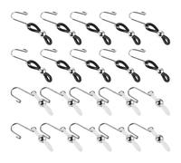 Tofficu 20pcs Zipper Lock Clips for Jeans and Trousers with Silicone and Metal Material, Providing Zipper Stabilization and Easy Application for Emergencies and Travel Use