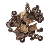 Tofficu 20sets Retro Owl Shape Zinc Alloy Snap Button Fastener Craft for DIY Bag Accessories Cute Halloween Costume Clasp Button