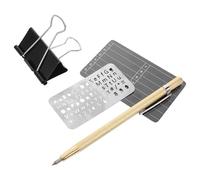 Tofficu 24-word Stainless Steel Seed Phrase Plate Set with Letter Slots and Black Backup Board, Fireproof Hardware Wallet Backup for Cold Storage and Crypto Key Protection