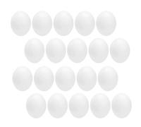 Tofficu 24pcs Fake Eggs Realistic Plastic White Egg Nesting Supplies with Highfidelity Simulation and Solid Material for Cockatiels Observation Classroom Demonstration Pet Bird Supplies