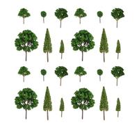 Tofficu 24pcs Miniature Model Trees Artificial Plants for DIY Scenery Architectural Model Supplies for Train Railroad and Fairy Garden