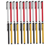 Tofficu 24pcs Universal Capacitive Stylus Pen Set for Tablets and Smartphones, Precision Touch Screen Pens in Black, Silver, Gold, and Red for Writing and Drawing
