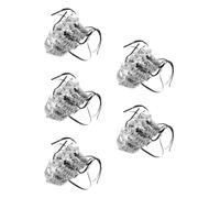 Tofficu 25 Pcs Silver Half Face Party Mask for Women Adults Plastic Shiny