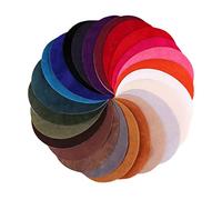 Tofficu 25pcs Suede Fabric Oval Sweater Patches Kit, Clothes Patchwork Stickers for DIY Applique, Elbow Denim Repair Accessories for Sewing and Crafting