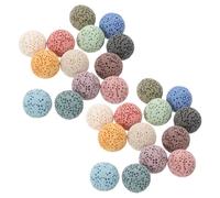 Tofficu 26pcs Volcanic Rock Beads Aromatherapy Diffuser Essential Oil Diffusion Natural Porous Stones Mixed Colors Decorative Crafting Item Random Color