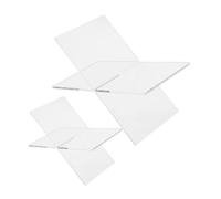 Tofficu 2pcs Acrylic Book Holder Rack Transparent Open Book Stand for Coffee Table Reading Rest Organizer Stable Lightweight Display for Art Bible Cookbook Magazine Textbooks