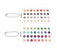 Tofficu 2pcs Acrylic Personal Colour Sample Cards for Autumn Season Colour Analysis, Efficient Consultation Tool with Beaded Chain, for Outfit Matching and Makeup, Suitable